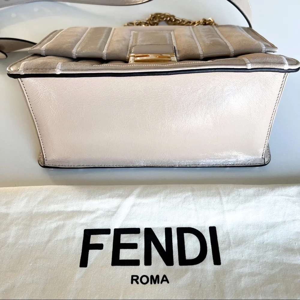 FENDI Authentic Embossed Kan U Bag in Nude - Picture 9 of 16